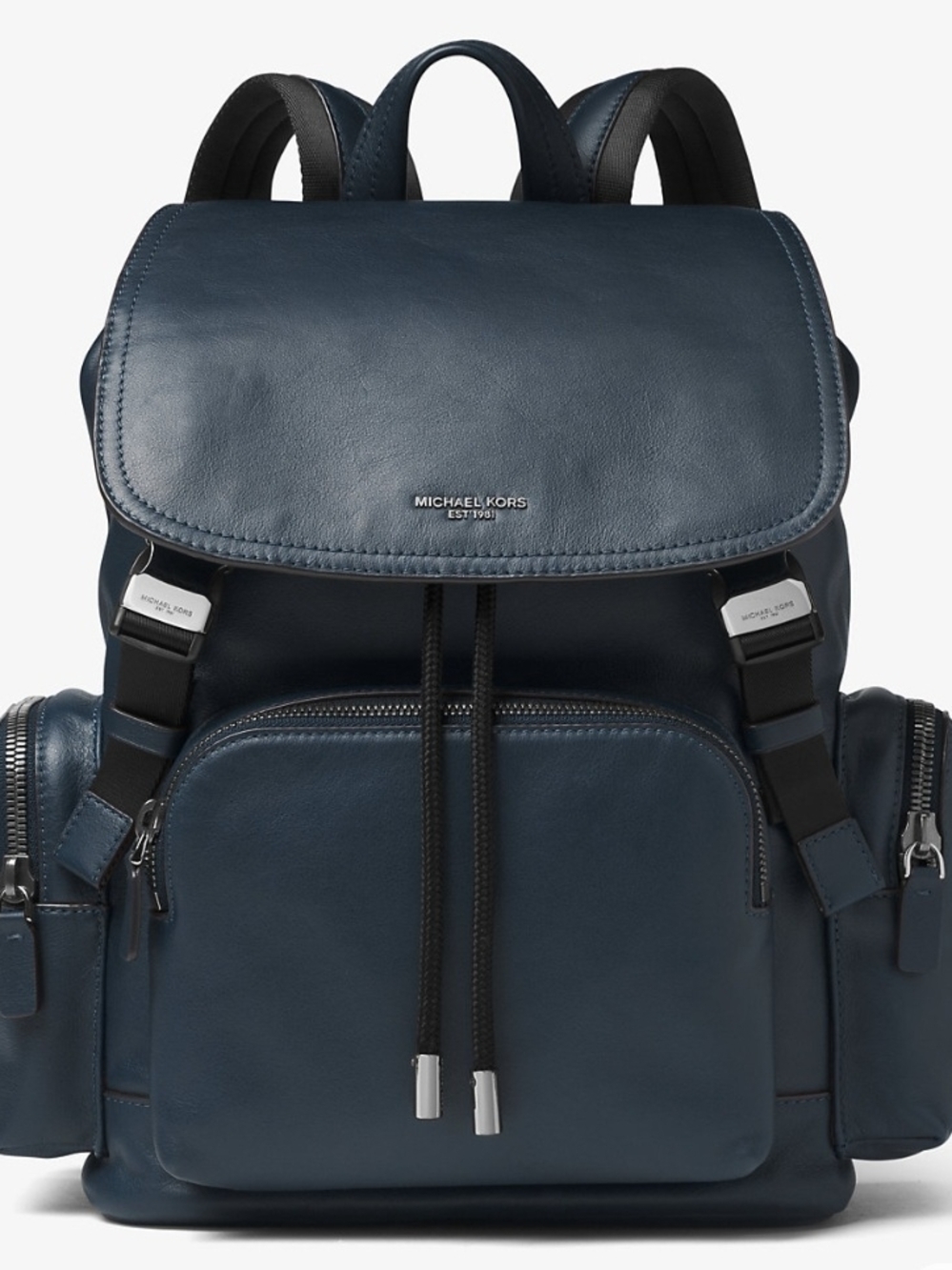 Michael Kors Men's Dark Navy Leather Backpack - Henry